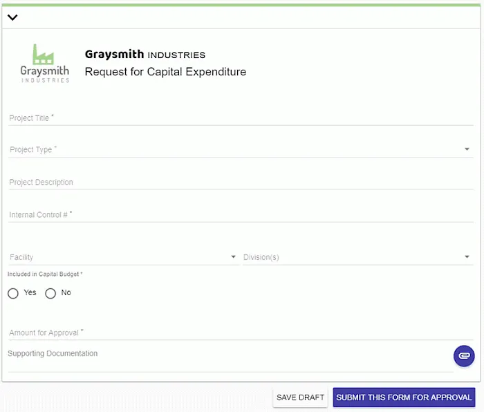 capex form example