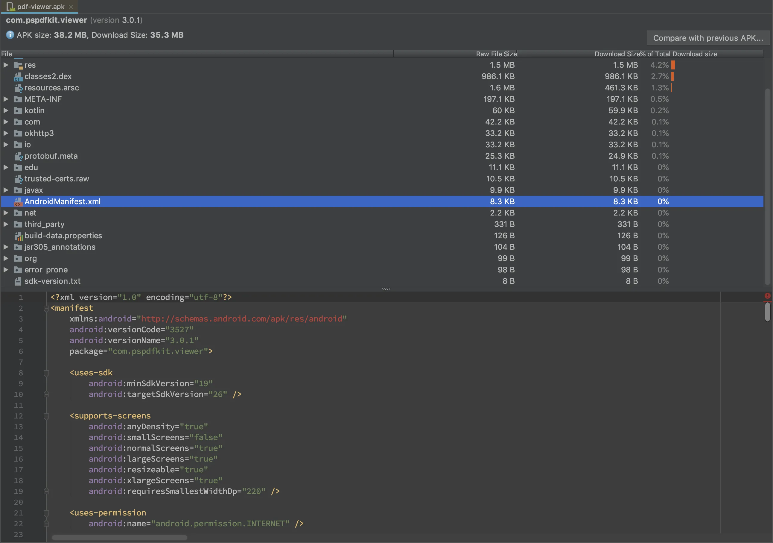 APKAnalyzer-Manifest