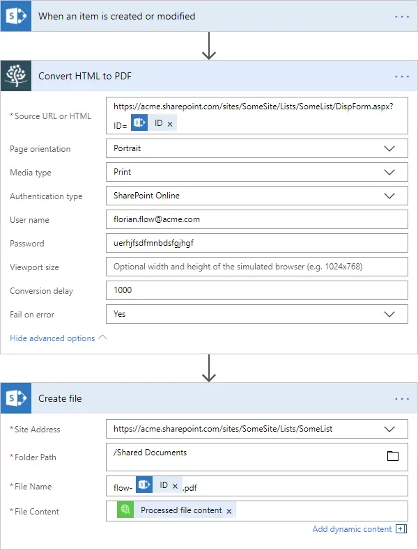 HTML Conversion - Flow