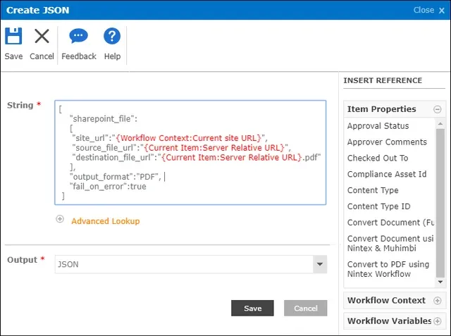 Nintex-O365-Convert-JSON