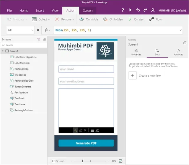 PowerApp-PDF-Screen