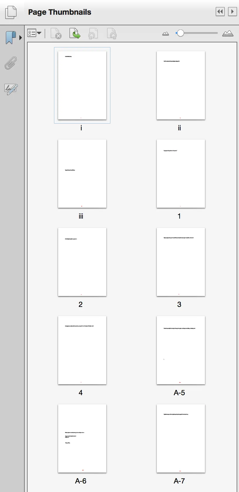 Acrobat thumbnnails