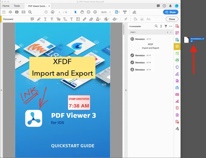 XFDF file extension
