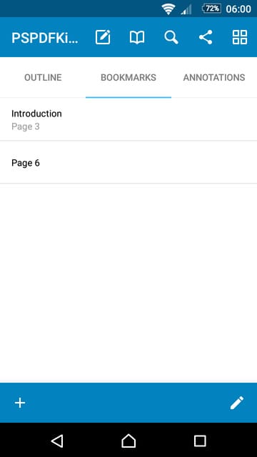 Bookmarks on Android