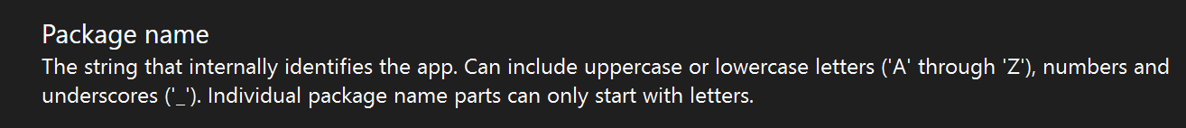Android Package Name