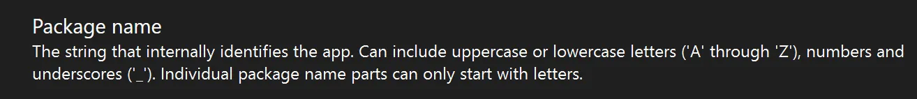 Android Package Name