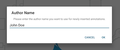 Annotation creator dialog