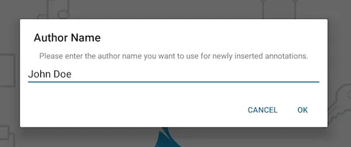Annotation creator dialog