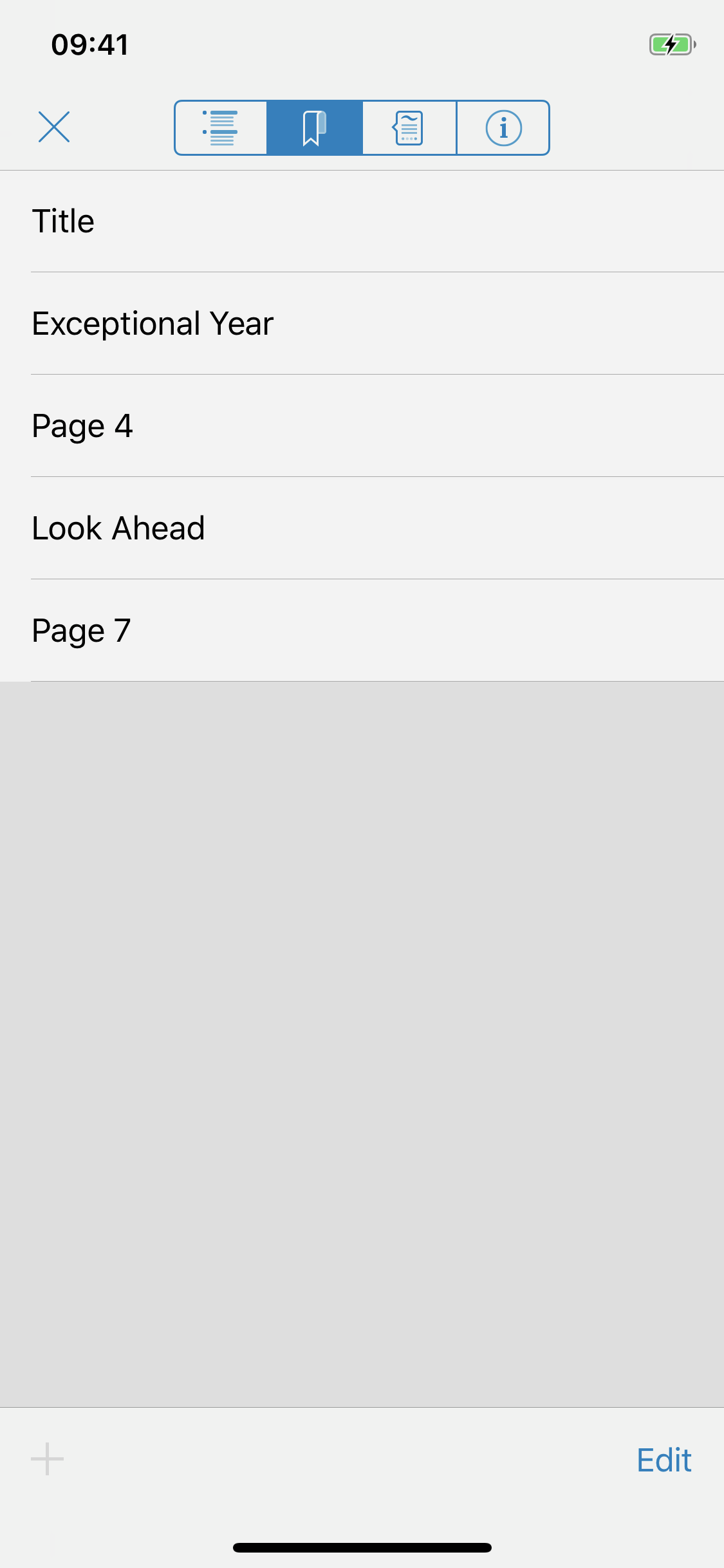 Previous Bookmark UI