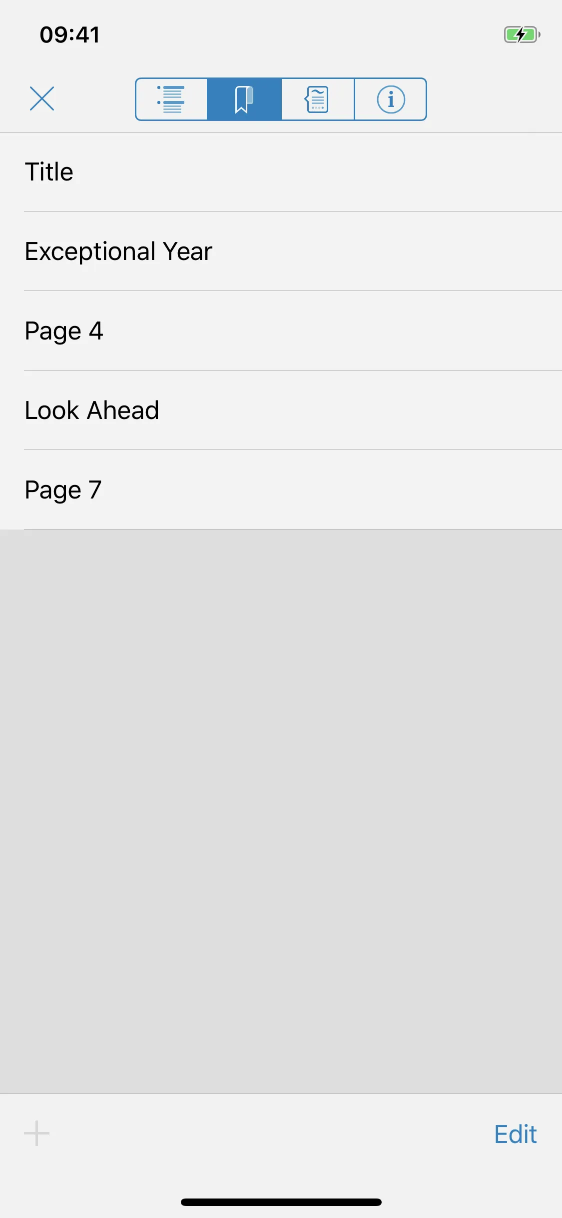 Previous Bookmark UI