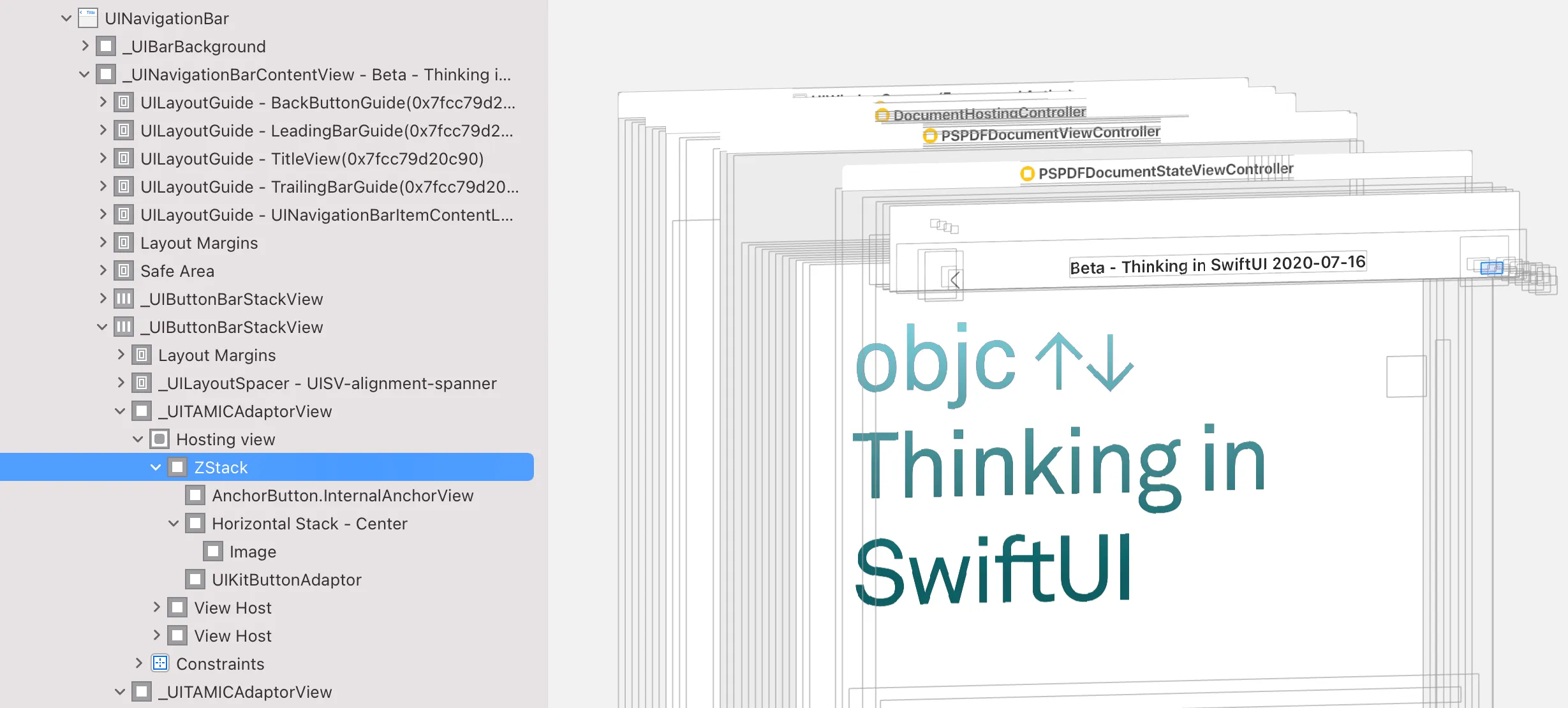 Catalyst Bar Button View Hierarchy