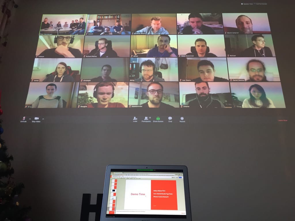 A typical conference call at Nutrient, girls power too!