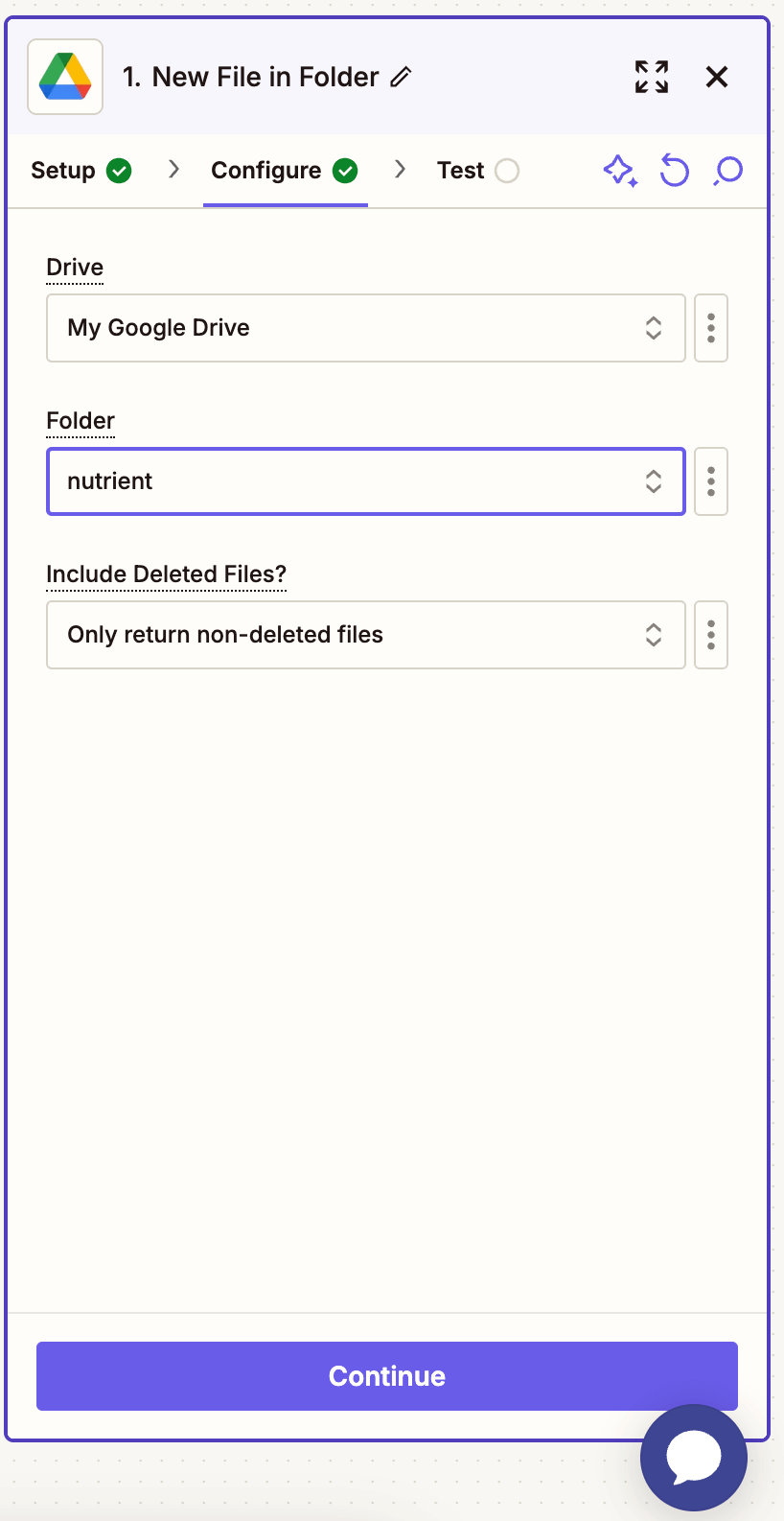Choose the folder for the first PDF file