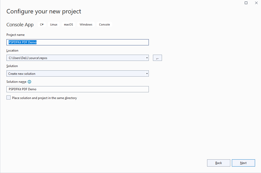 Image showing to add a name and location