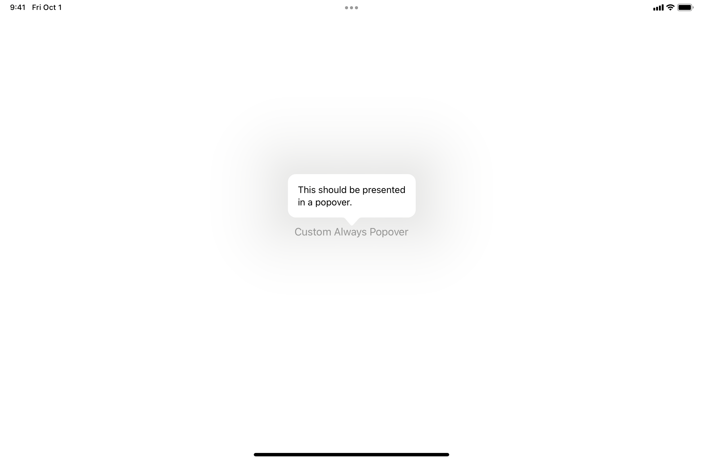 Custom Always Popover on iPad
