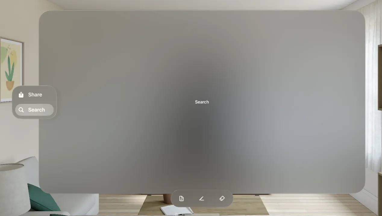 visionOS showing toolbars and tab bars as ornaments