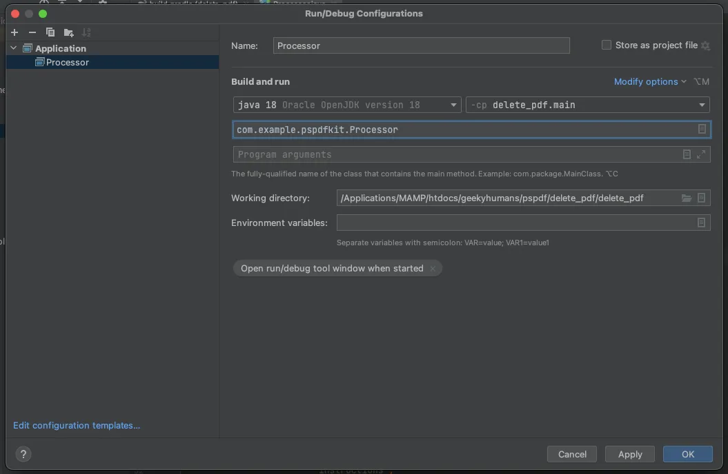 Delete PDFs Java API