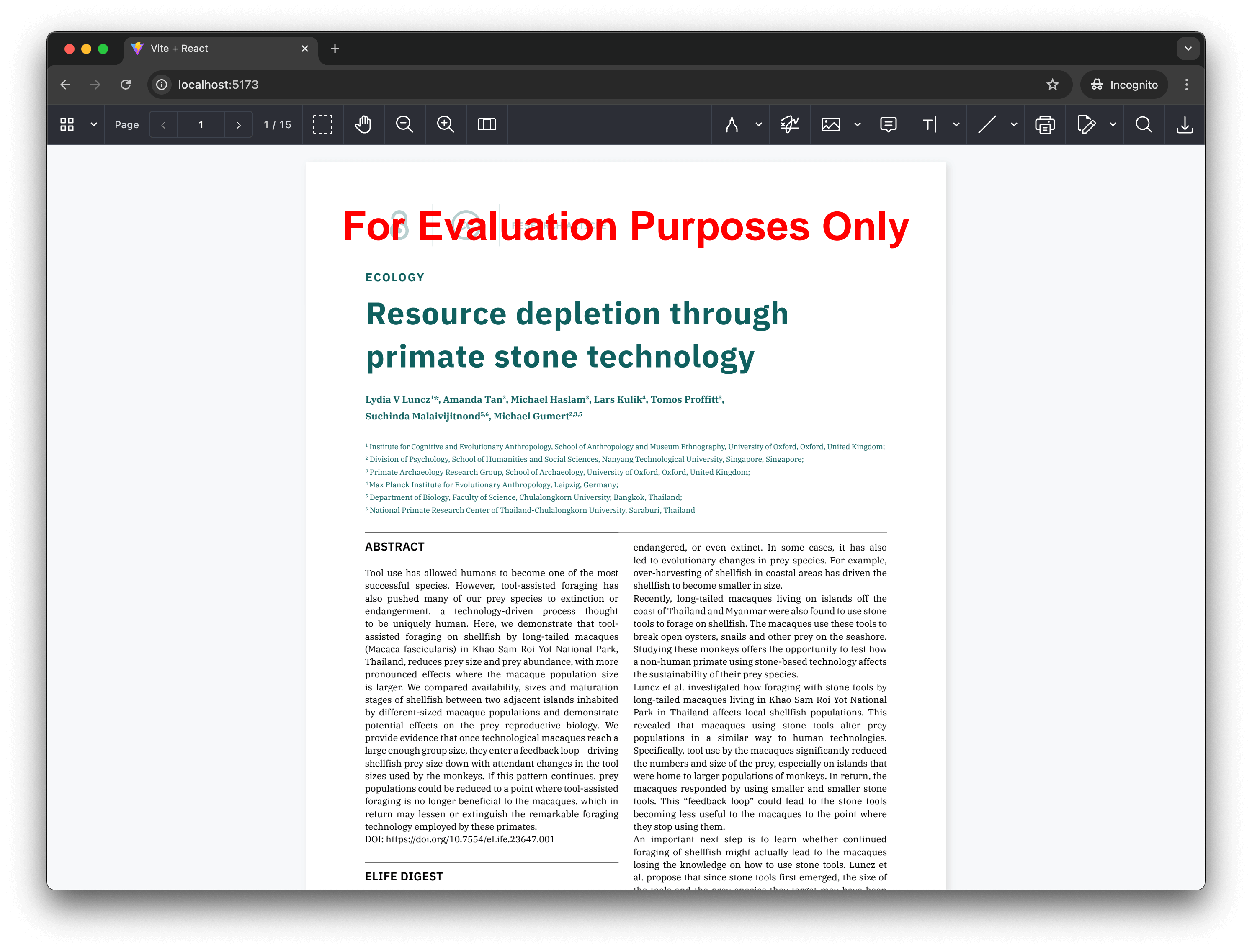 Demo of Nutrient React PDF Viewer