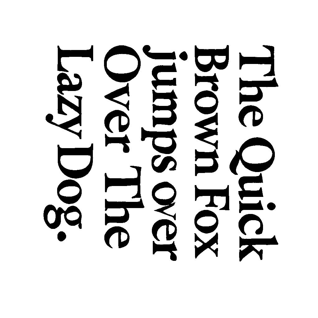 A deskewed image with clear, black text on a white background. The text reads, ‘The quick brown fox jumps over the lazy dog.’ The alignment is corrected for better readability.