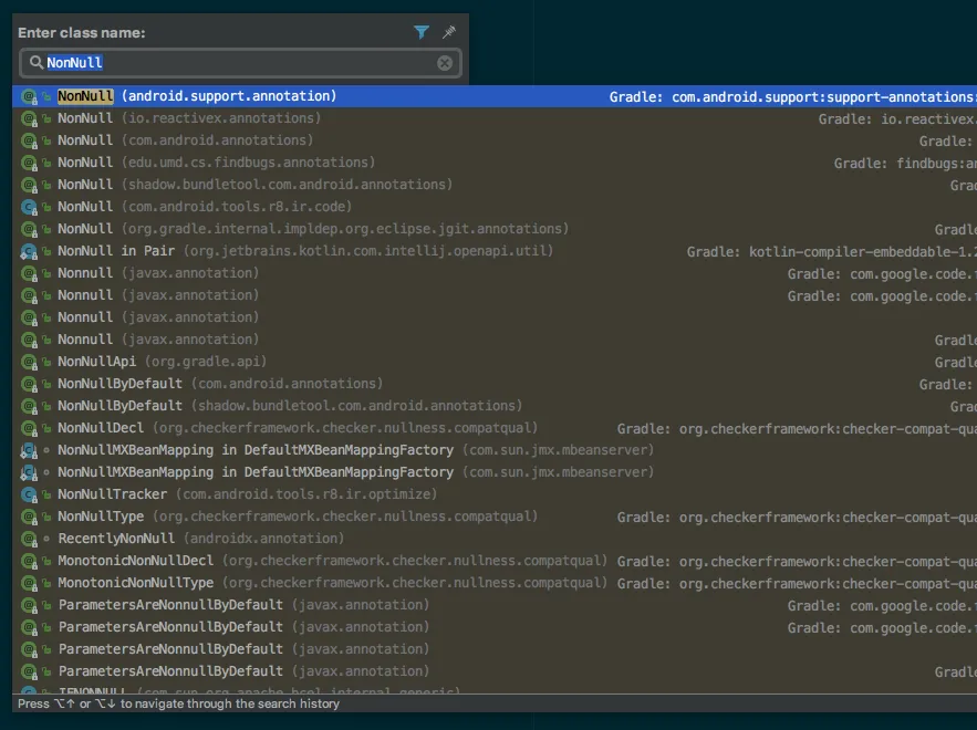 Different nullability annotations