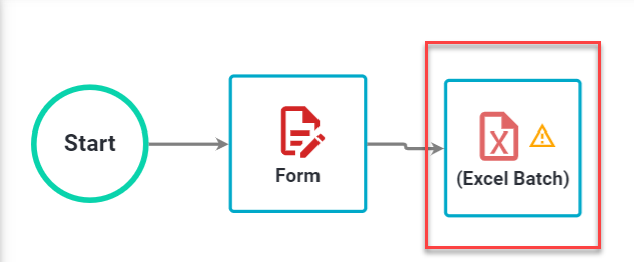 Excel Batch task settings tab