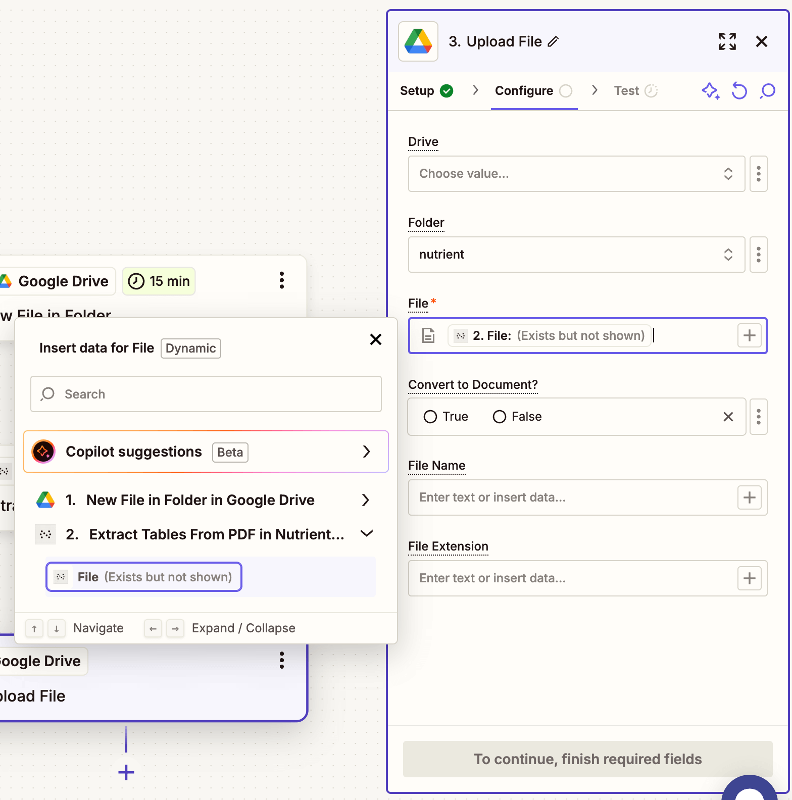 Successful test showing table data extracted into JSON format