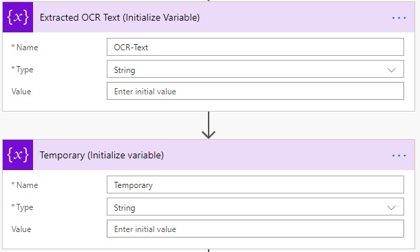 Initialize the variables