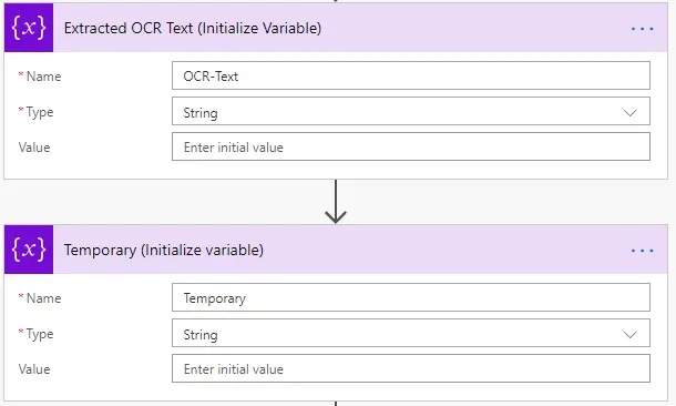 Initialize the variables