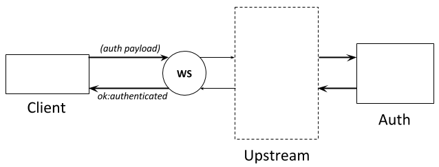 Figure 2. Visualization of the data flow between the client and the Auth server