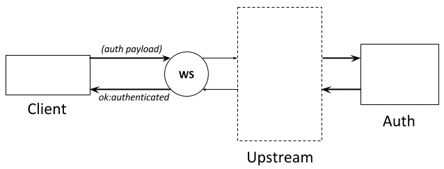 Figure 2. Visualization of the data flow between the client and the Auth server