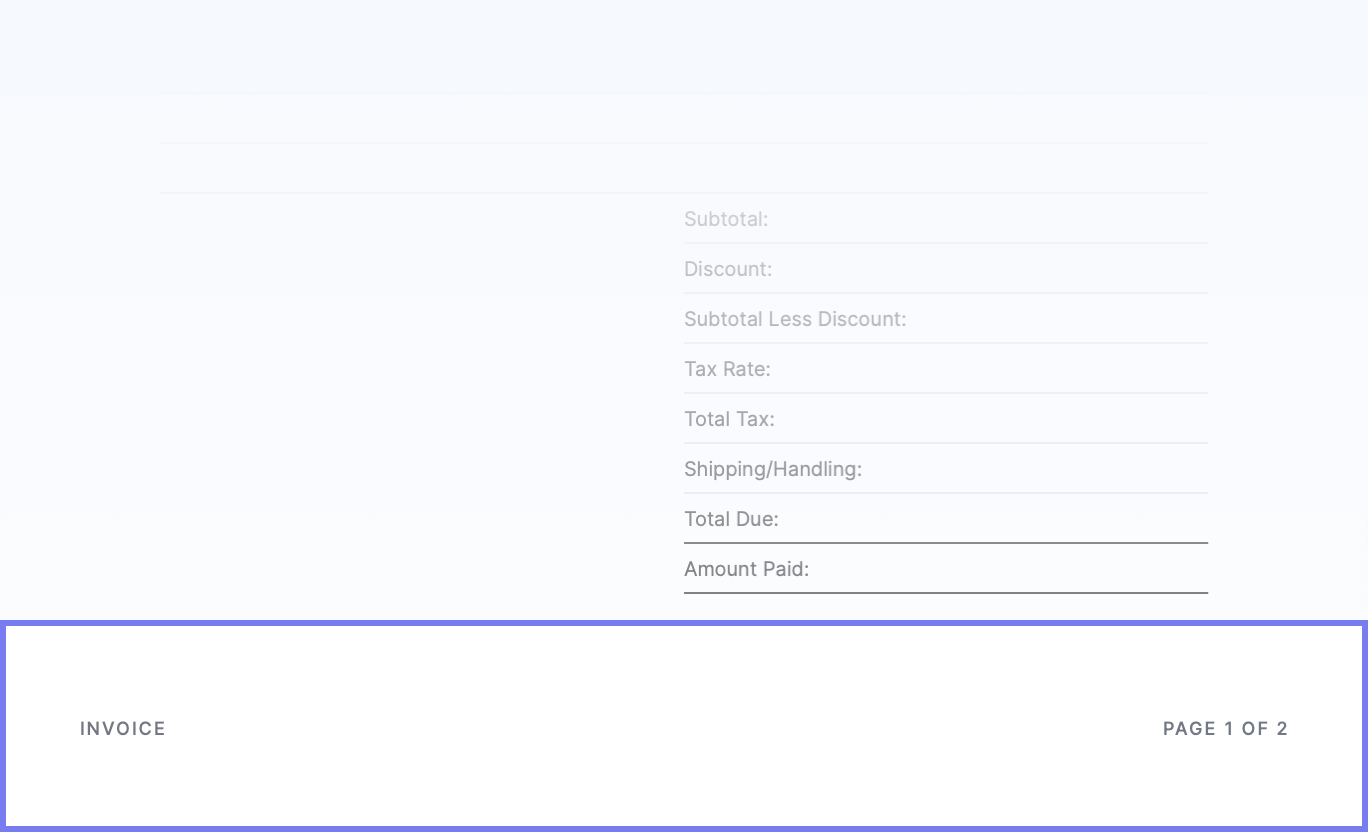 Invoice footer image