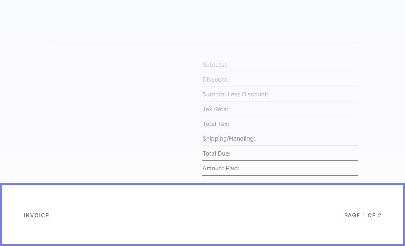 Invoice footer image