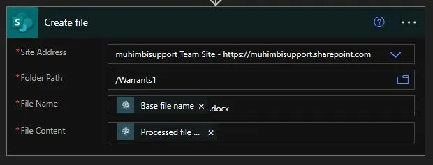 create file