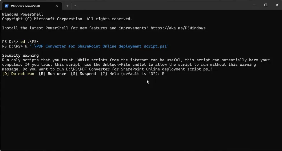 Installing the Document Converter for SharePoint Online