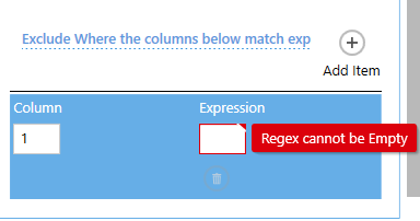 Exclude Where Columns Below Match Expression