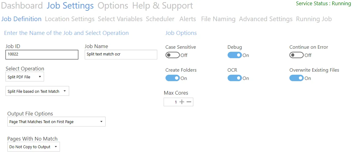 Split File Based on Text Match