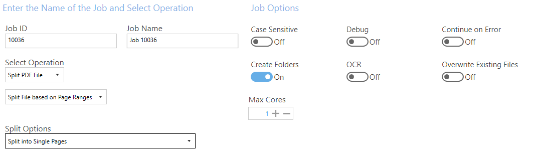 Split File Based on Page Ranges