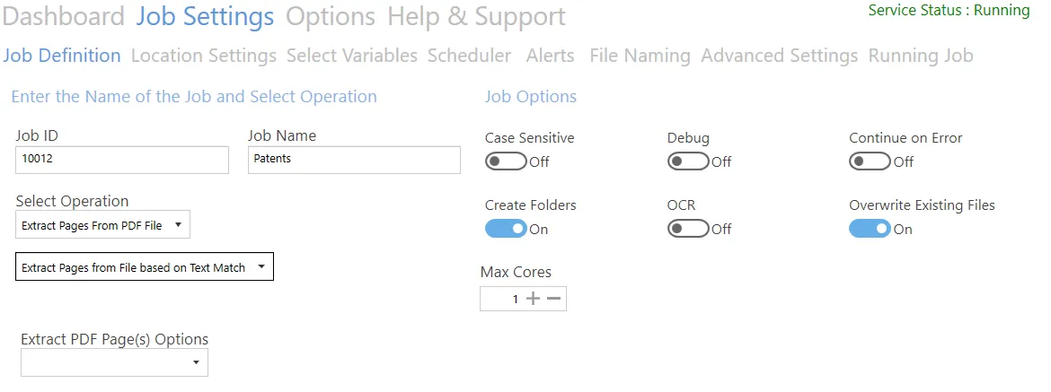 Extract Pages Based on Text Match