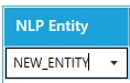 Entity selection dropdown with option to type new entity names directly
