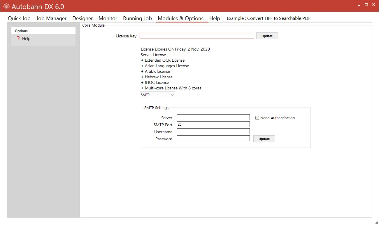 Configure Email Settings for SMTP