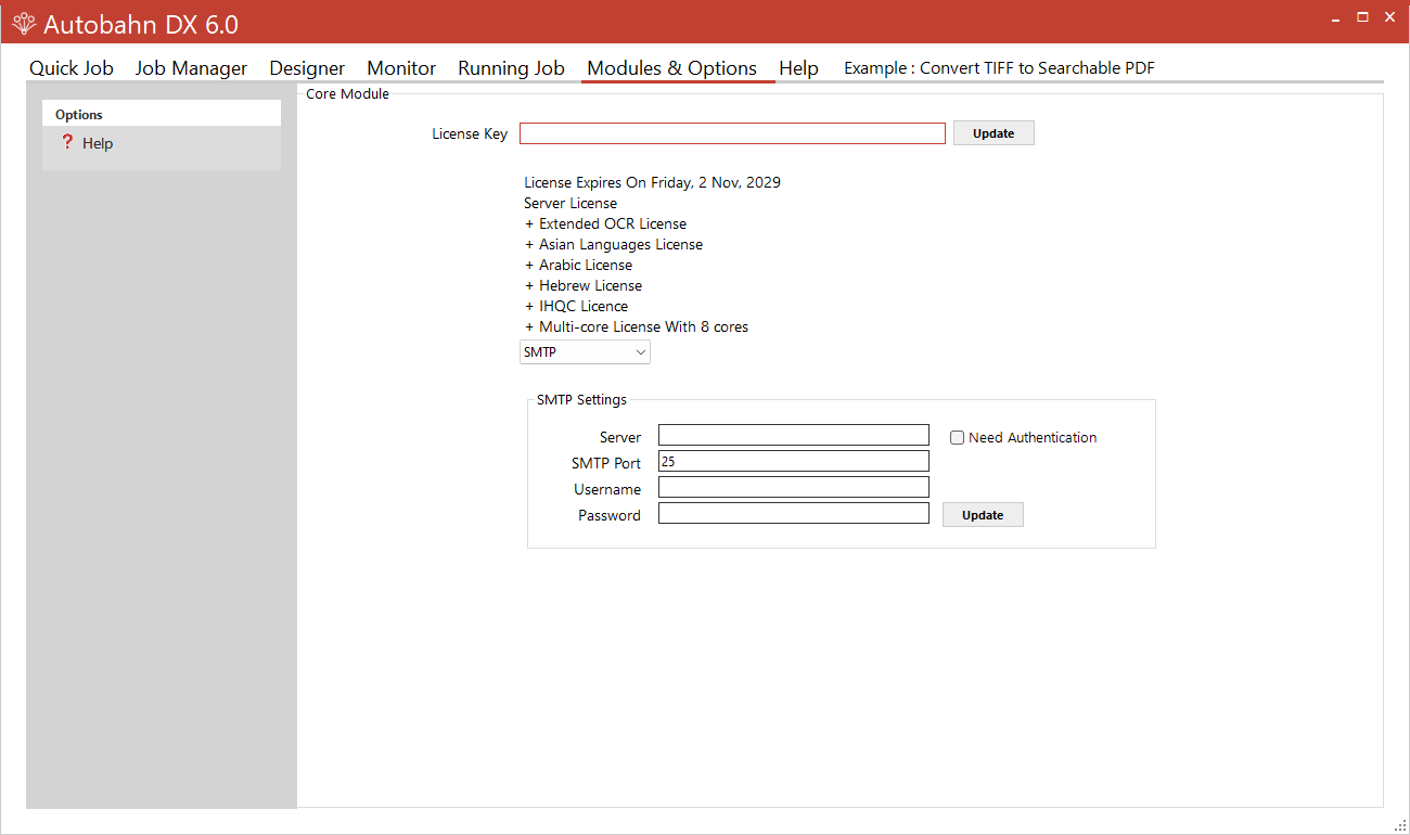Configure Email Settings for SMTP