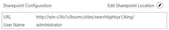 Edit SharePoint Location
