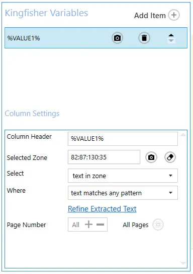 Column Settings