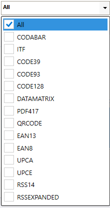 Select Barcode Formats