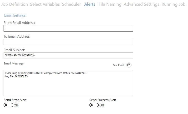 Email Settings