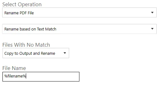 Rename PDF File Options
