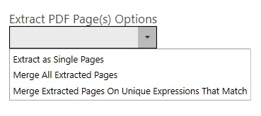 Extract Step Settings