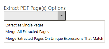 Extract Step Settings