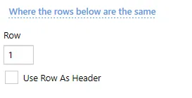 Where the Rows Below are the Same