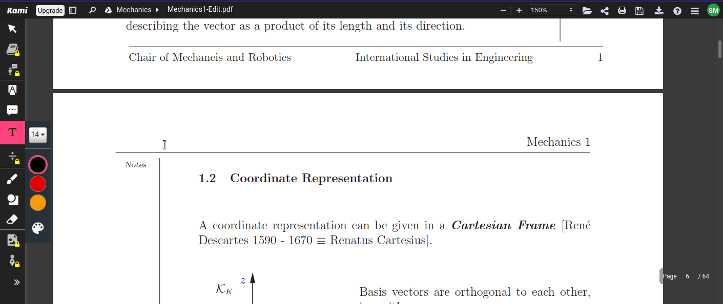 Adding annotations in a PDF viewer